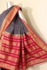 Checks & Contrast Mysore Crepe Silk Saree